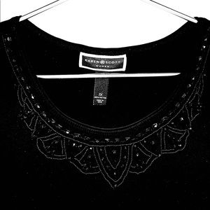 Karen Scott Beaded TankTop